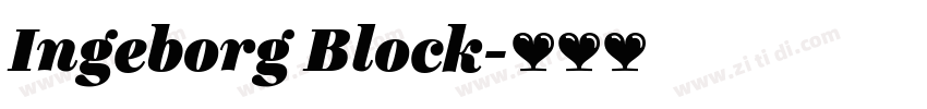 Ingeborg Block字体转换